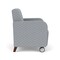Lesro Siena Lounge Reception Wide Guest Chair with Front Casters, Walnut Wood Back Legs, RS Fog Upholstery SN1201 - alternate 2